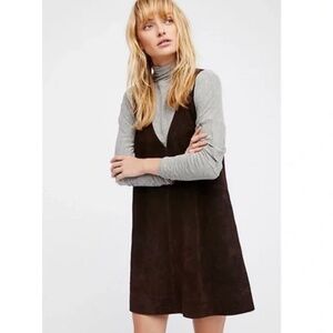 free people retro love cow suede mini dress